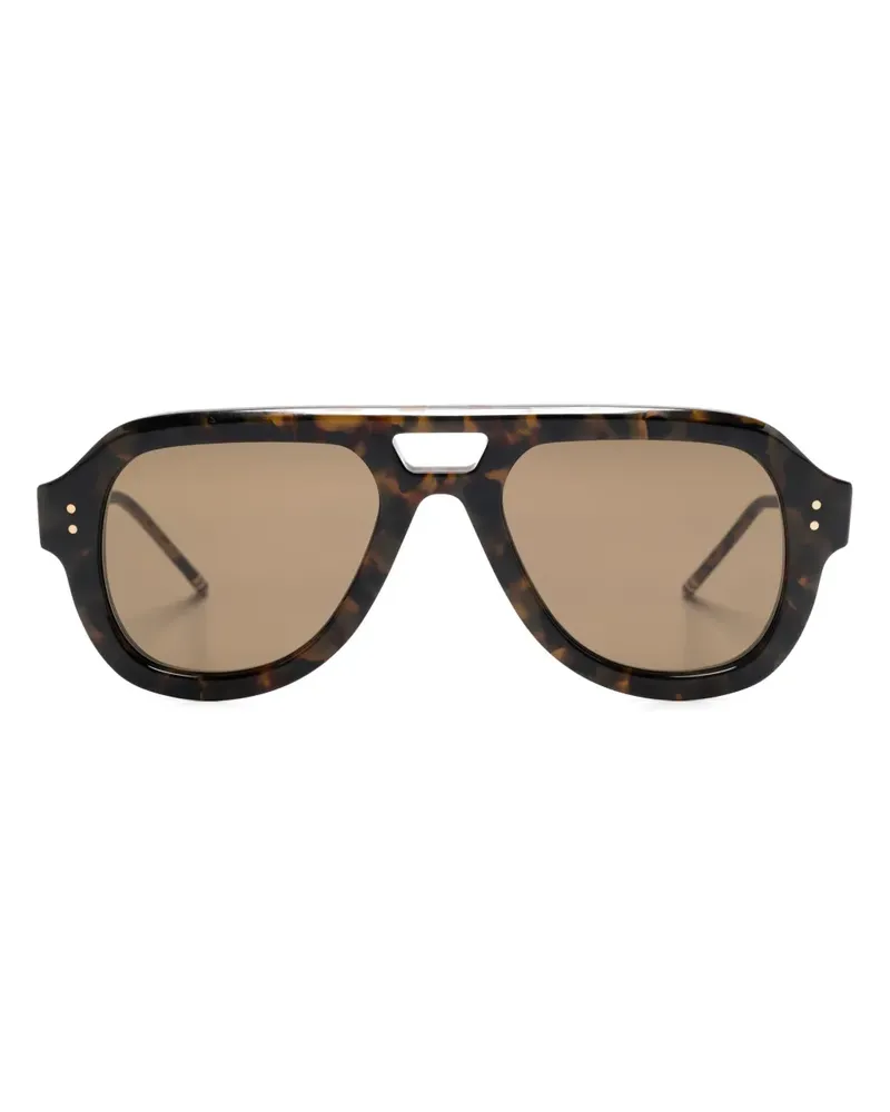 Thom Browne Getönte Pilotenbrille - Braun Braun