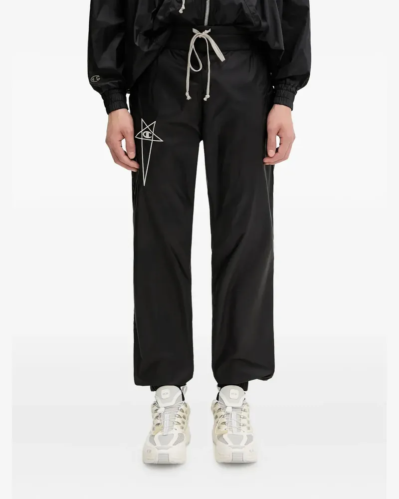 Rick Owens Hose mit Sternstickerei - Schwarz Schwarz