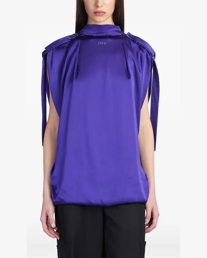 OFF-WHITE Bluse mit Logo-Stickerei - Violett Violett