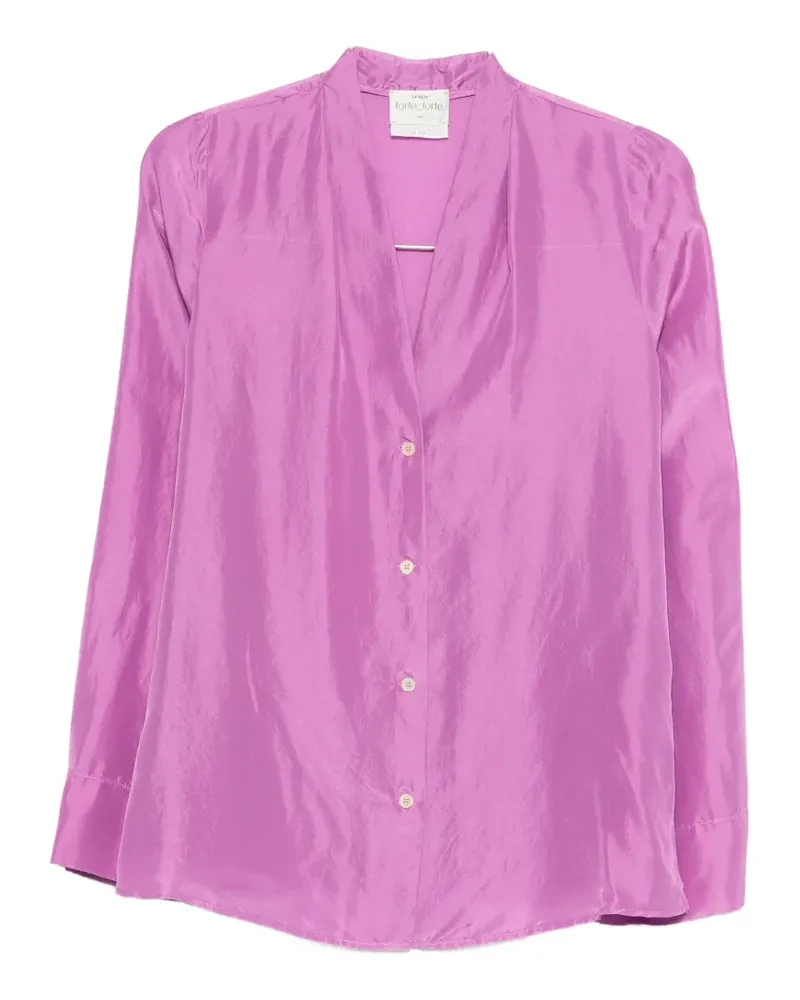 forte_forte buttoned shirt - Violett Violett