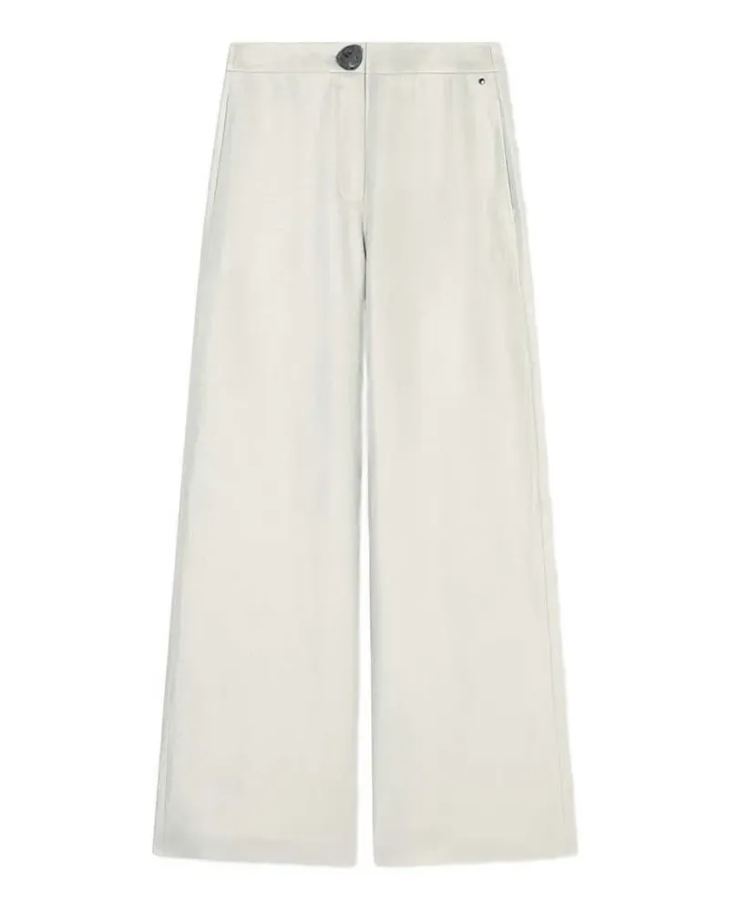 Armani Exchange wide-leg twill trousers - Nude Nude