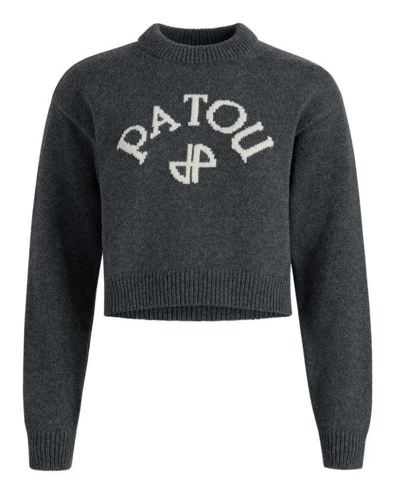 Patou Pullover mit Intarsien-Logo - Grau Grau