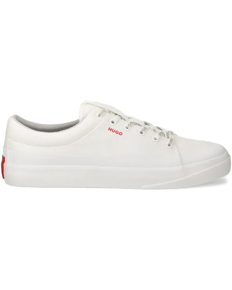HUGO BOSS Sneakers mit eckigem Logo Weiß