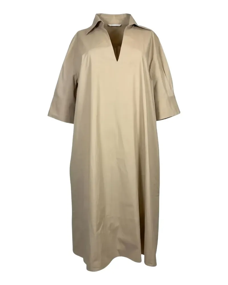 Antonelli Firenze button-cuff V-neck dress - Nude Nude