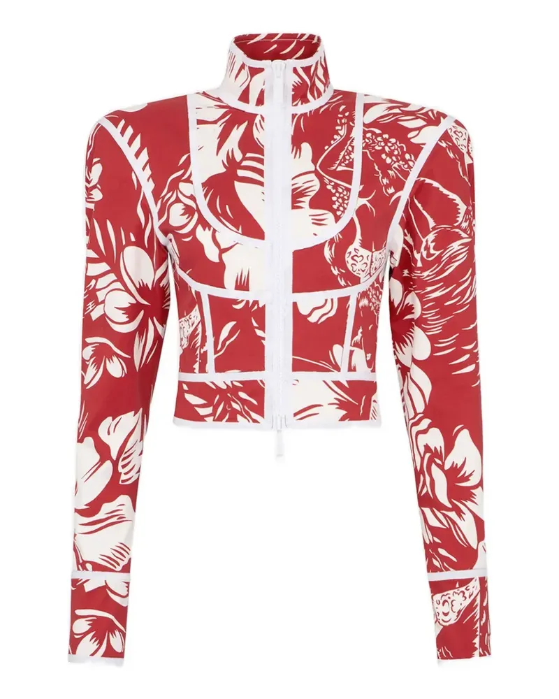 Dsquared2 Jacke mit Blumenmuster - Rot Rot