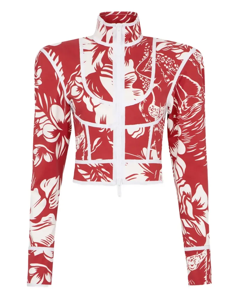 Dsquared2 Jacke mit Blumenmuster - Rot Rot