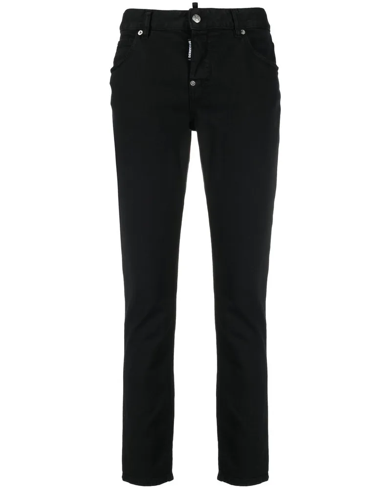 Dsquared2 Bull Cropped-Jeans - Schwarz Schwarz