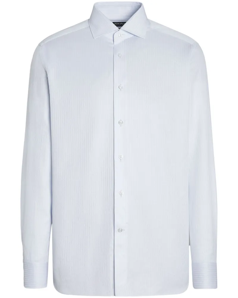 Ermenegildo Zegna Gestreiftes Hemd - Blau Blau