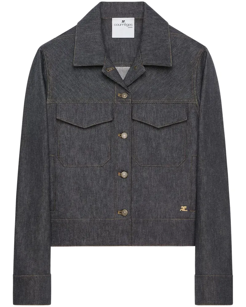 Courrèges Utility Trucker Jacke - Grau Grau