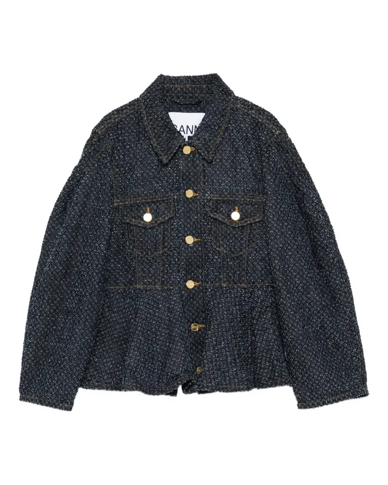 Ganni peplum jacket - Blau Blau