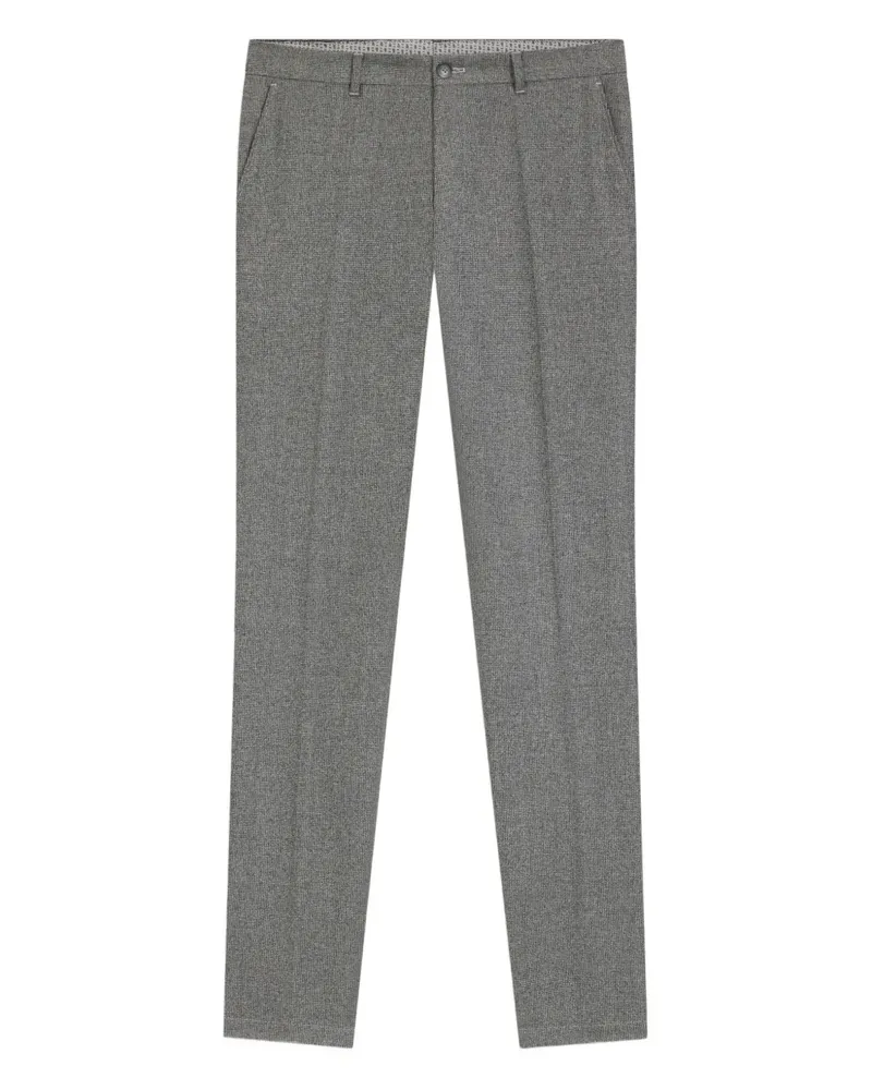 HUGO BOSS Hose mit Fischgrätenmuster - Grau Grau