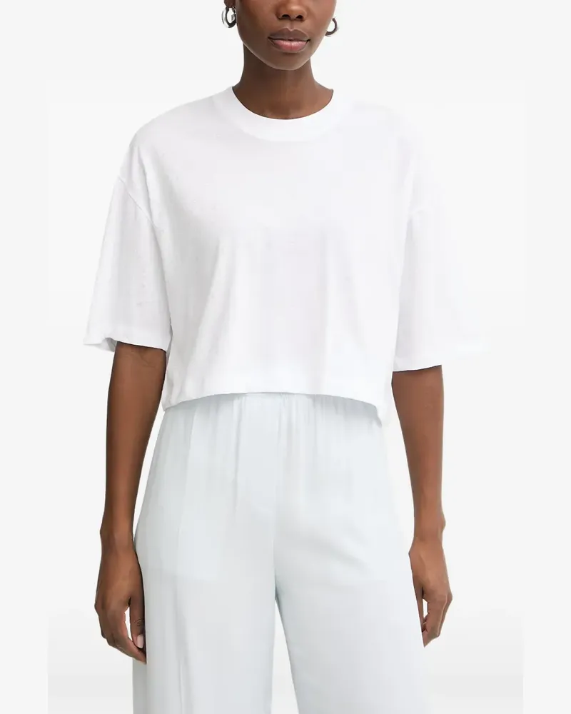 Guess rhinestone-embellished cropped T-shirt - Weiß Weiß