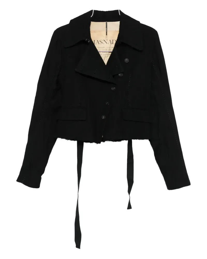 Masnada strap-detail cropped blazer - Schwarz Schwarz