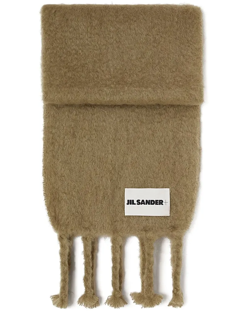 Jil Sander Schal mit Fransen - Braun Braun