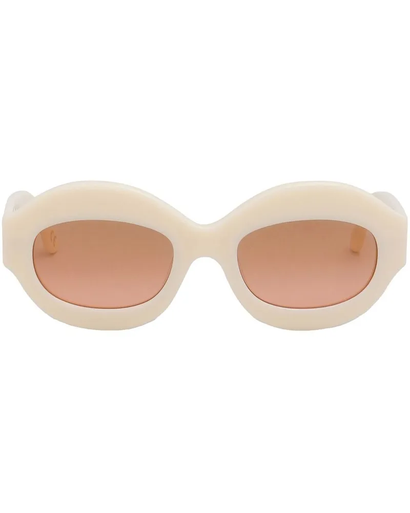 Marni Sonnenbrille mit rundem Gestell Nude