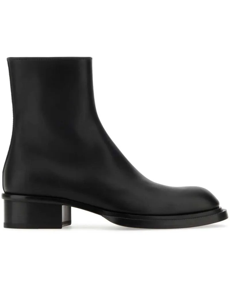 Alexander McQueen Cuban Stack Stiefel - Schwarz Schwarz