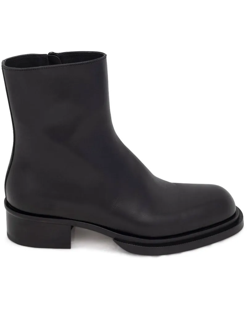 Alexander McQueen Cuban Stack Stiefel - Schwarz Schwarz