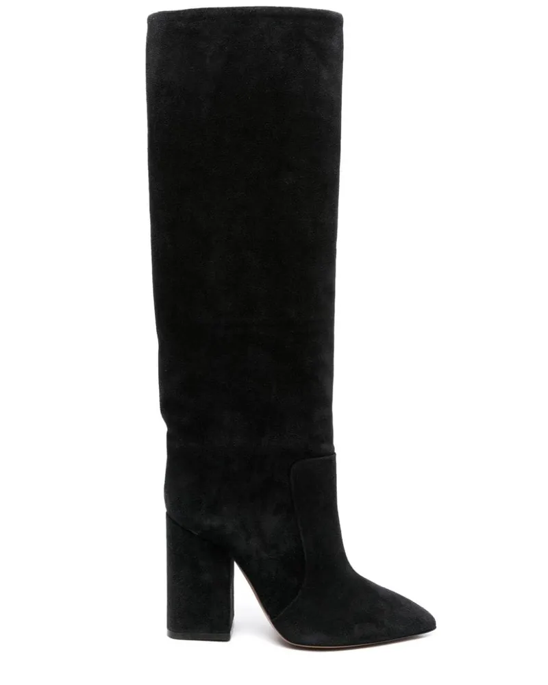 Paris Texas Stiefeletten aus Wildleder 90mm - Schwarz Schwarz