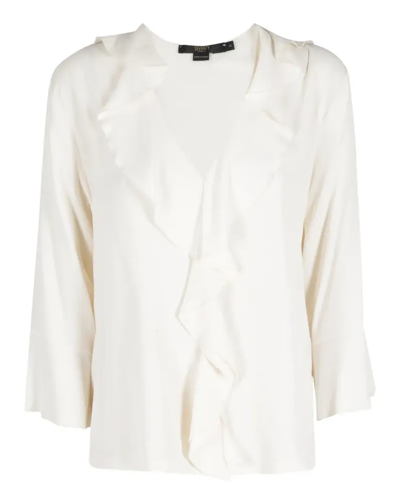 Seventy V-neck ruffled blouse - Nude Nude