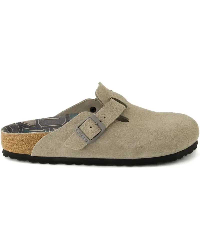 Birkenstock buckle boston mules - Nude Nude