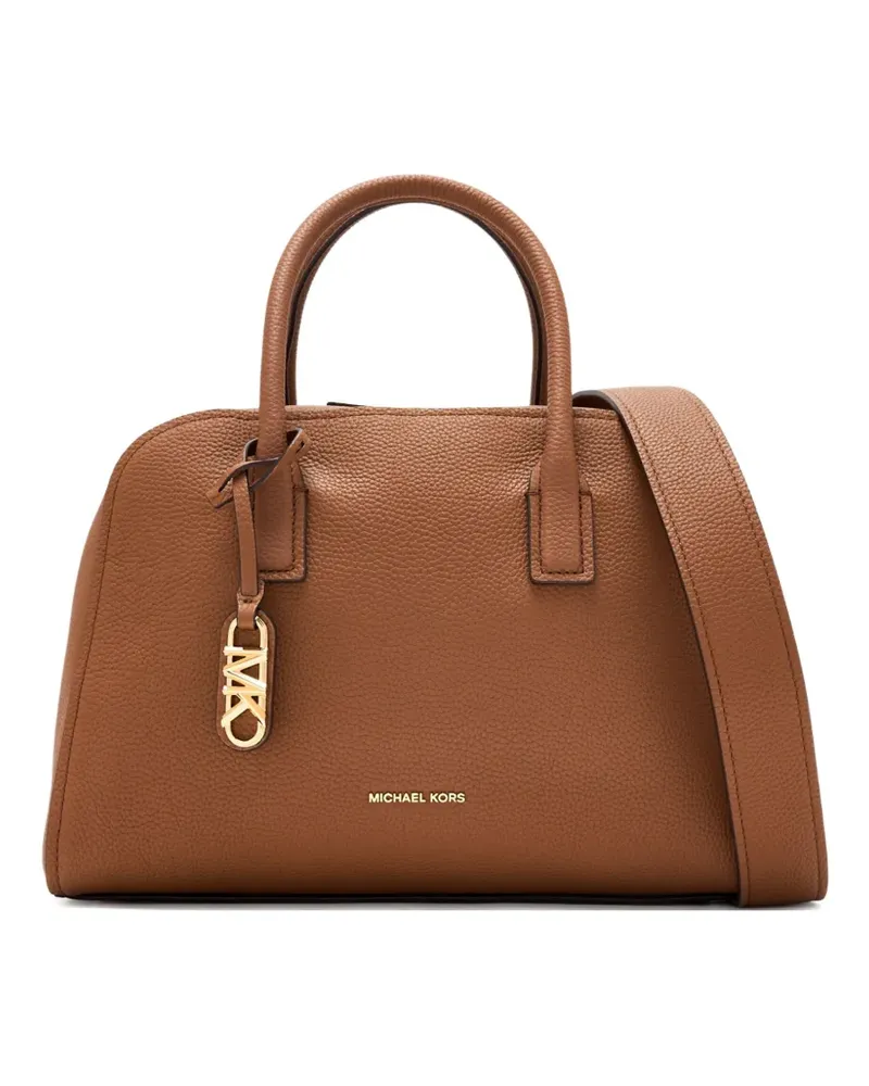 Michael Kors Satchel-Tasche mit Logo-Schild - Braun Braun