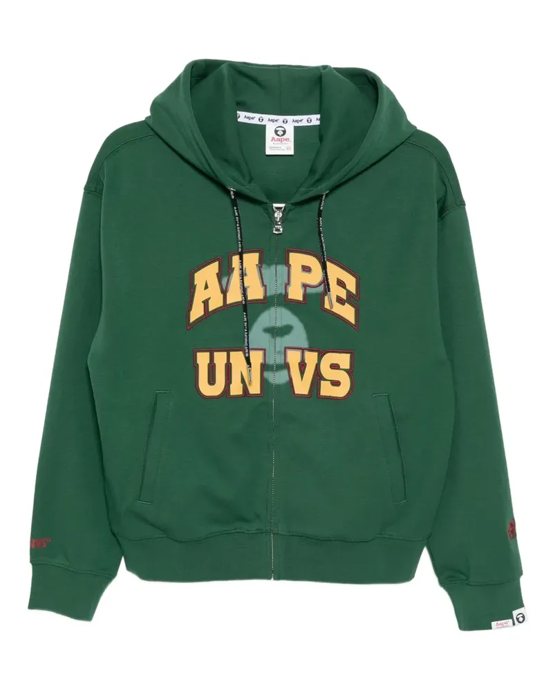 BAPE Hoodie mit Logo-Applikation - Grün Grün