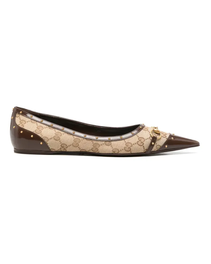 Gucci Savoy horsebit ballet flats - Nude Nude