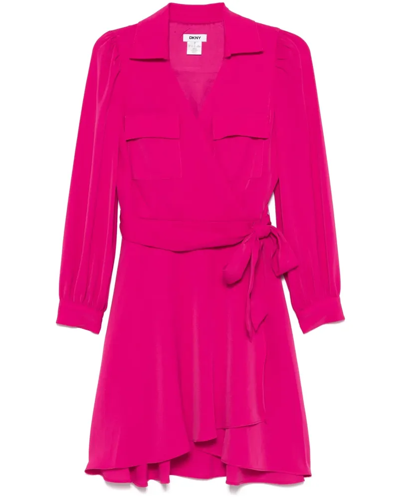 DKNY Wickelkleid mit Gürtel - Rosa Rosa