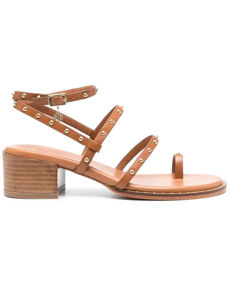 Maje Sandalen mit Nieten - Braun Braun