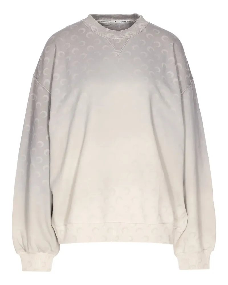 Marine Serre Sweatshirt mit Moon-Logo - Grau Grau