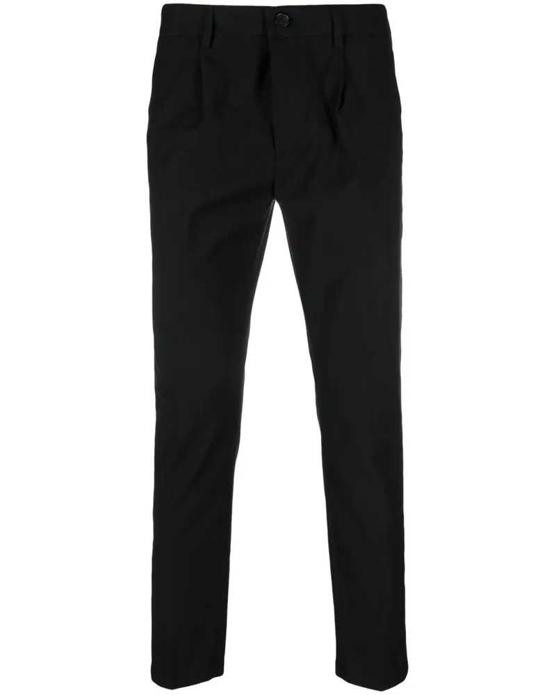 Department 5 Halbhohe Straight-Leg-Hose - Schwarz Schwarz