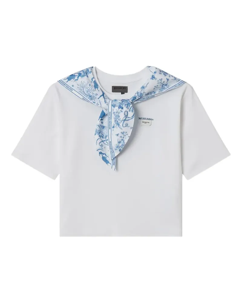 Musium Div. scarf-detail T-shirt - Weiß Weiß