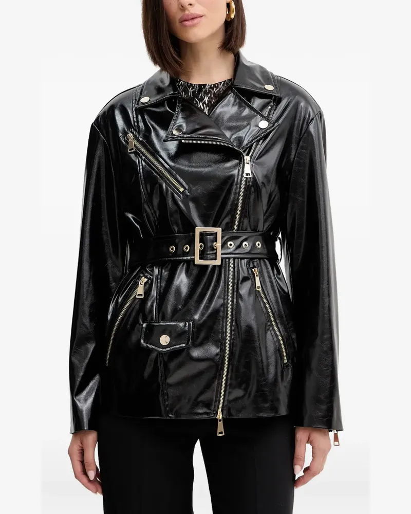 Simona Corsellini Jacke mit Gürtel - Schwarz Schwarz