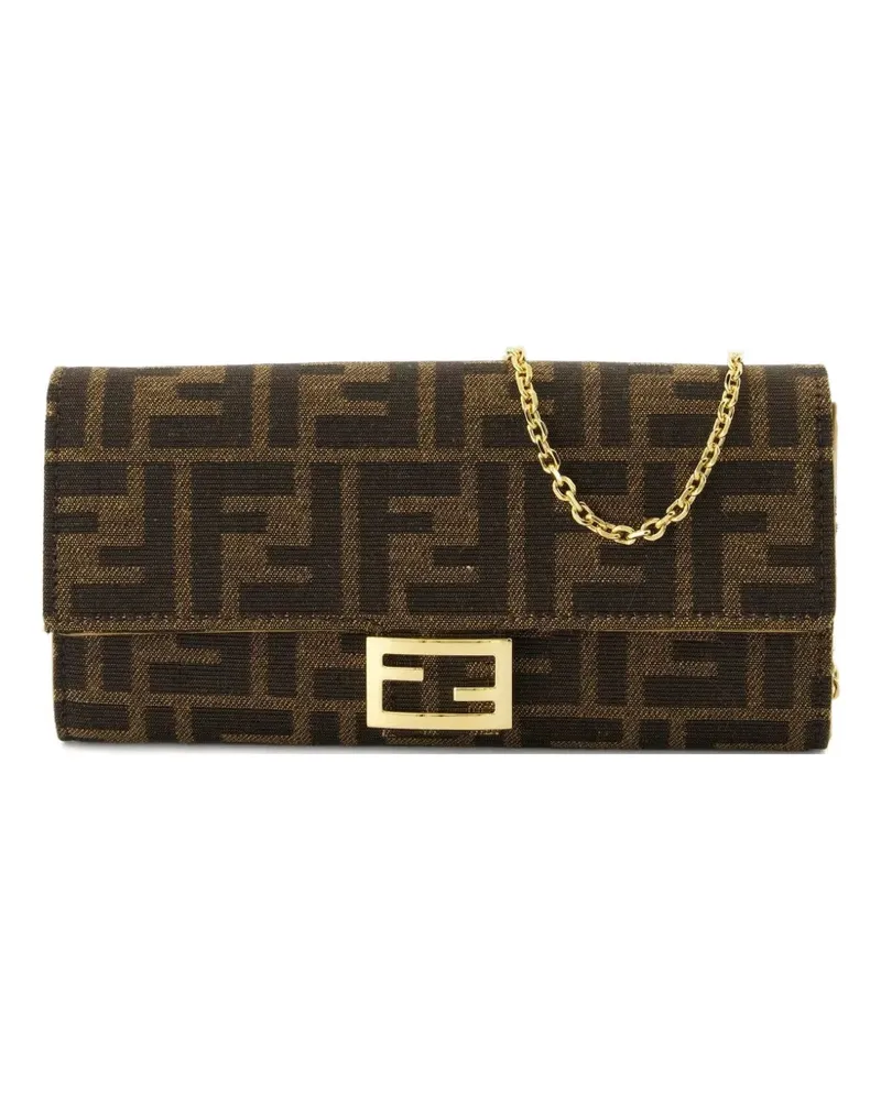 Fendi Continental FF-monogram cross body bag - Braun Braun