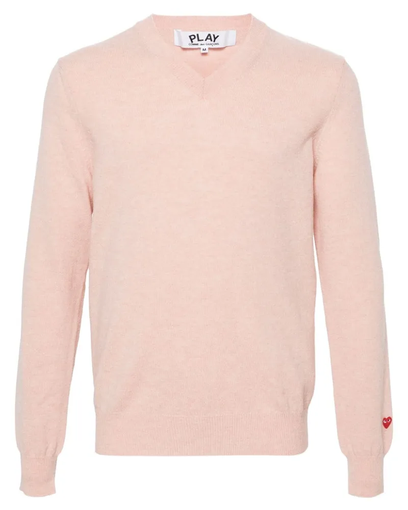 Comme des Garçons Pullover mit V-Ausschnitt - Rosa Rosa