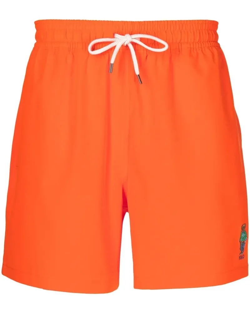 Ralph Lauren Traveler Badeshorts mit Polo Pony - Orange Orange