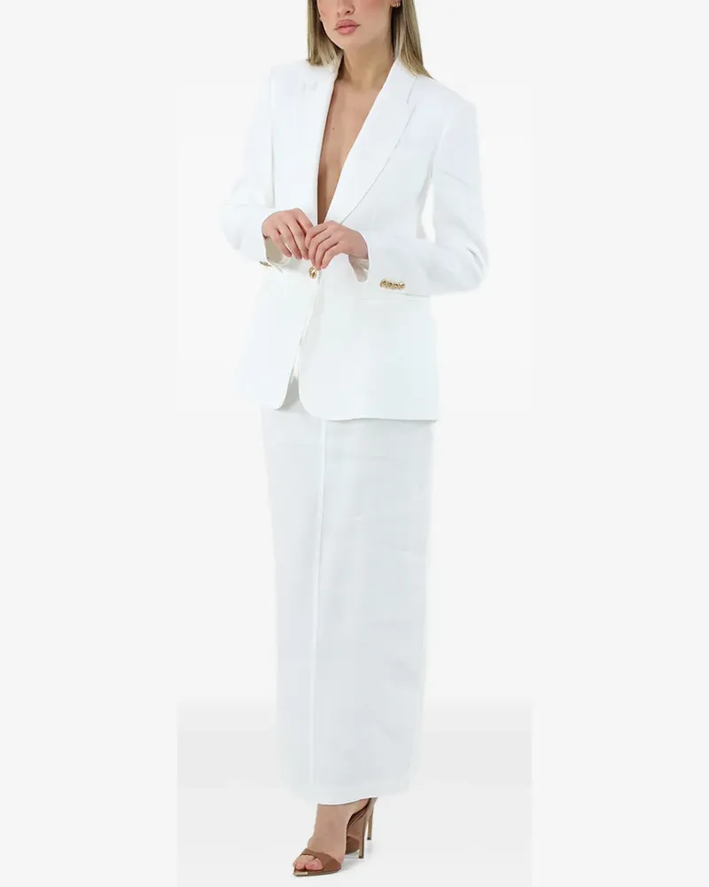 Elisabetta Franchi Einreihiges Sakko - Weiß Weiß
