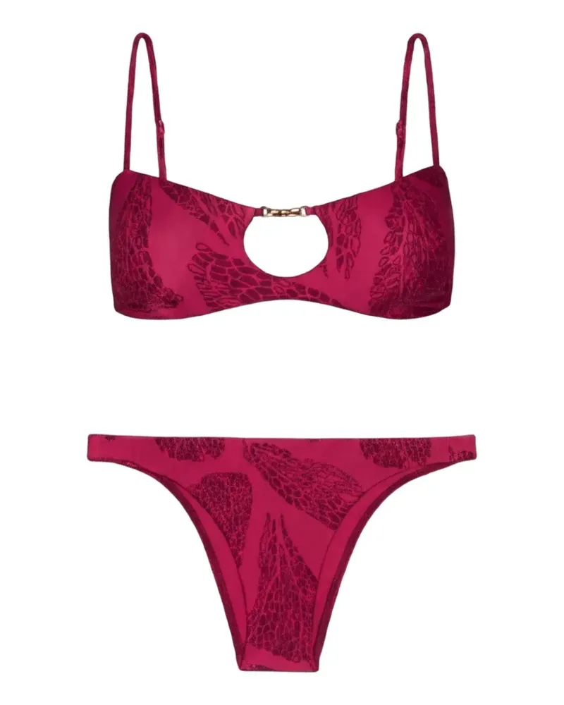 ViX Candice Darla Bikini mit Cut-Out - Rosa Rosa