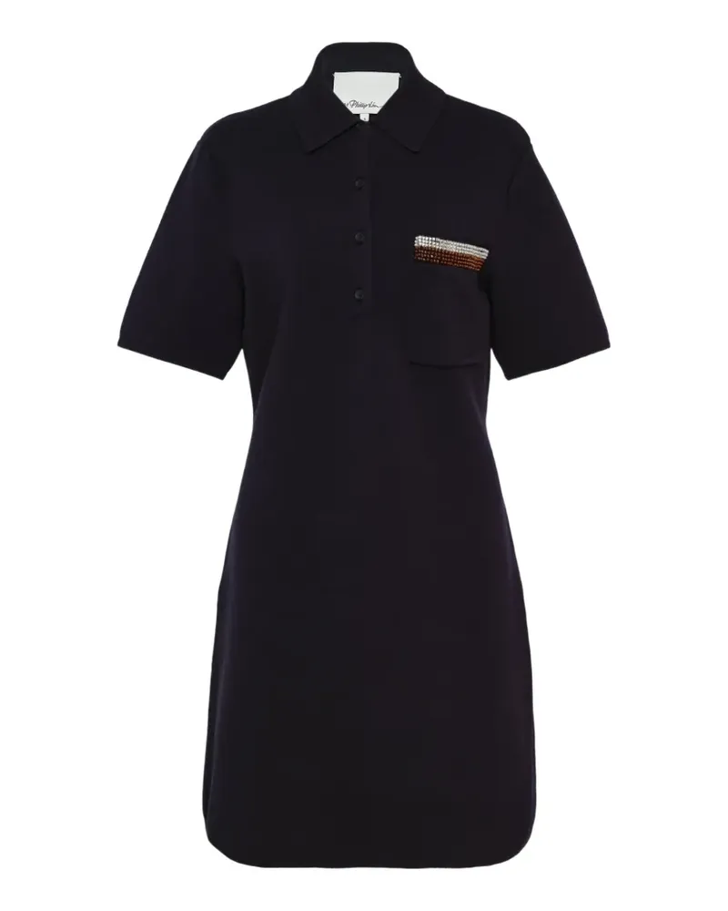 3.1 phillip lim crystal-embellished mini polo dress - Blau Blau