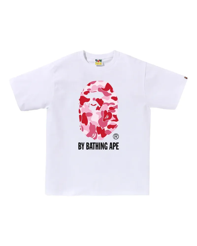 BAPE T-Shirt mit Camouflage-Print - Weiß Weiß