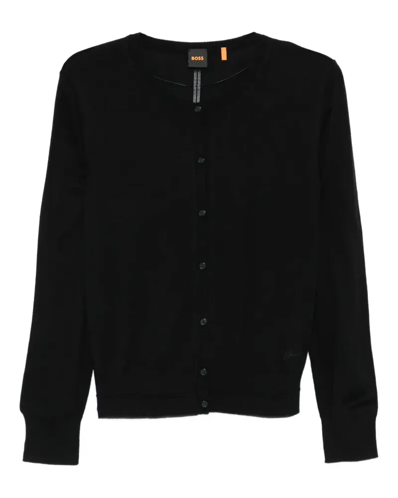 HUGO BOSS Geknöpfter Cardigan - Schwarz Schwarz
