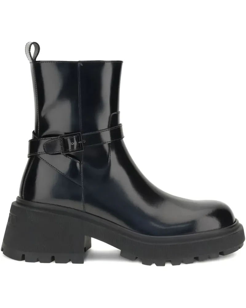 Jimmy Choo buckle strap ankle boots - Schwarz Schwarz