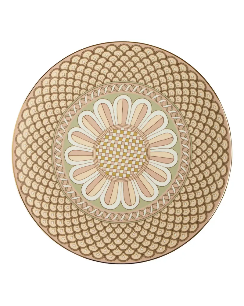La DoubleJ Teller mit Blumen-Print - Rosa Rosa