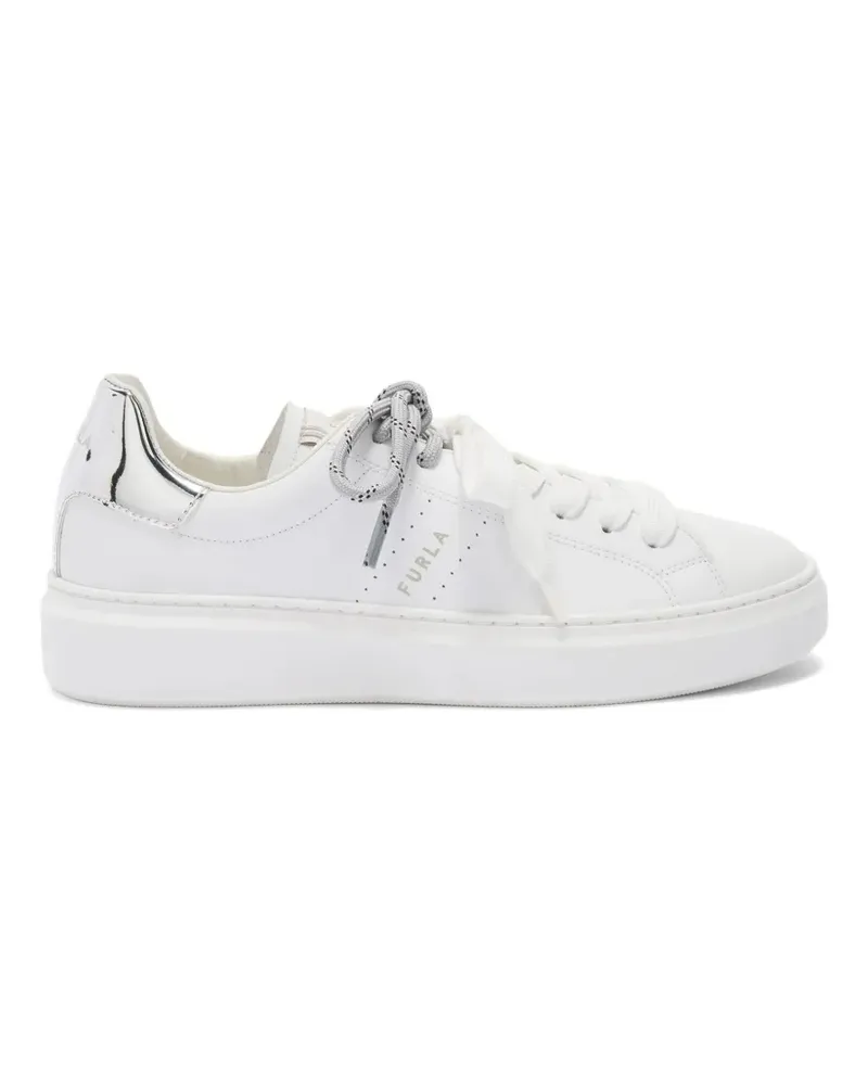 Furla Hype silver-tone detail sneakers - Weiß Weiß