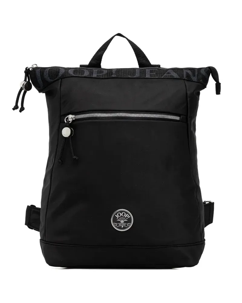 JOOP! logo-detail top-zip backpack - Schwarz Schwarz