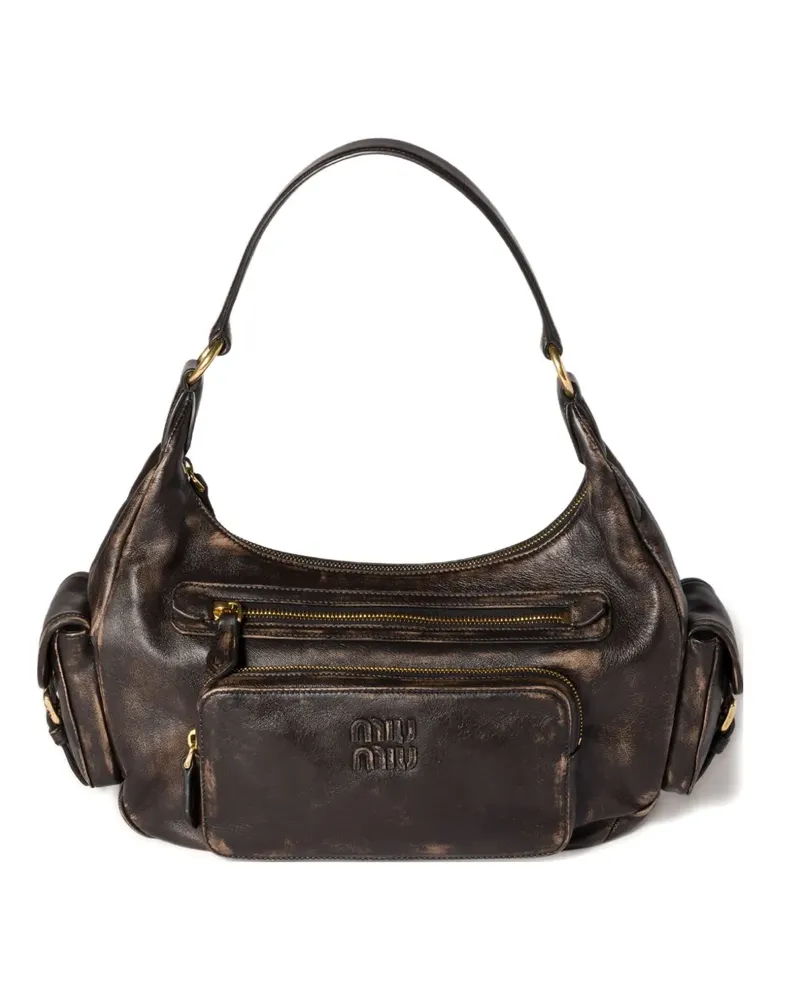 Miu Miu Pocket Schultertasche - Braun Braun