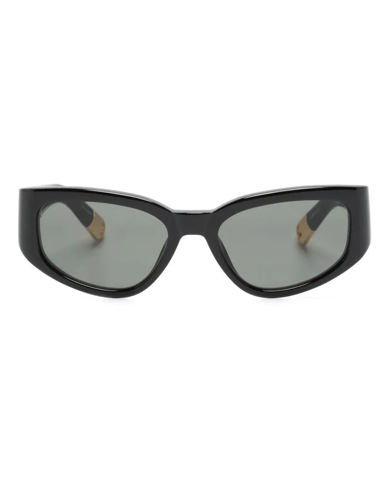 Jacquemus Sonnenbrille mit eckigem Gestell - Schwarz Schwarz
