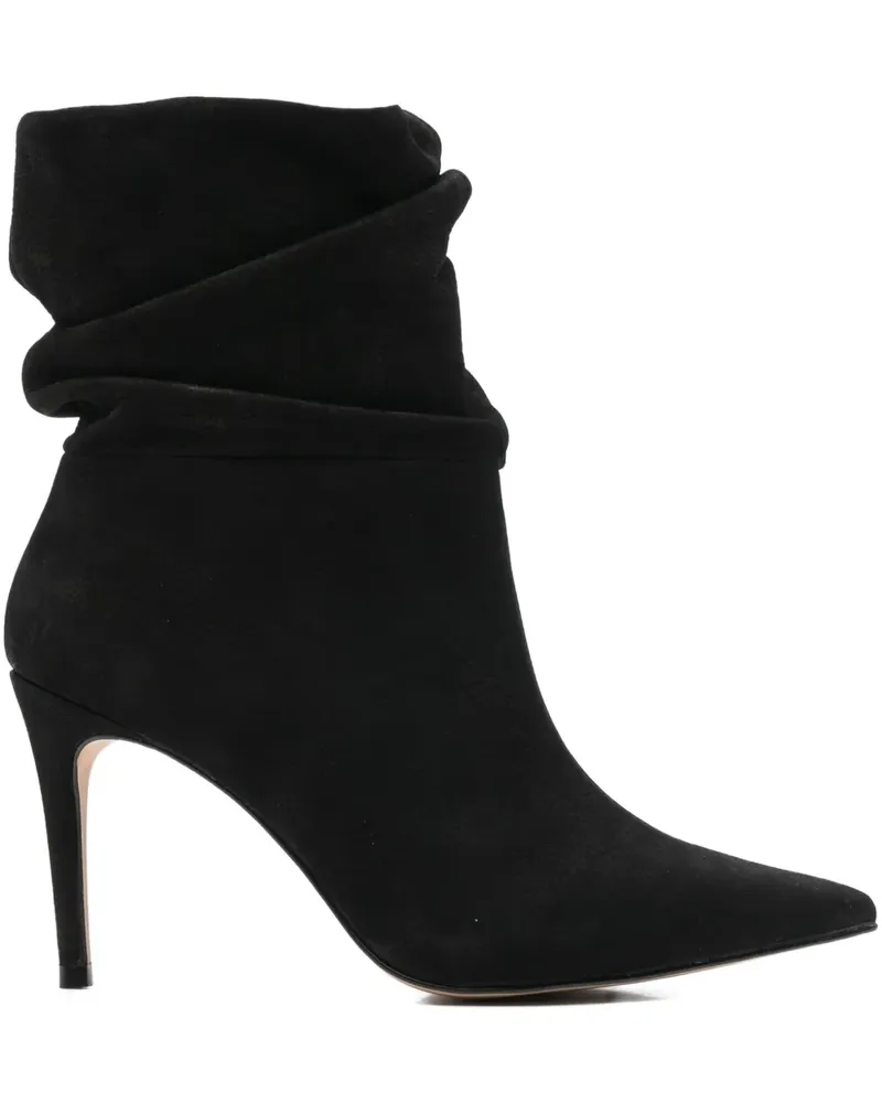 CARRANO 87mm gathered-detail pointed-toe boots - Schwarz Schwarz