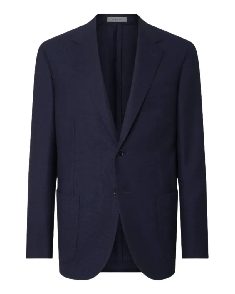 Corneliani twill-weave notched-lapels blazer - Blau Blau