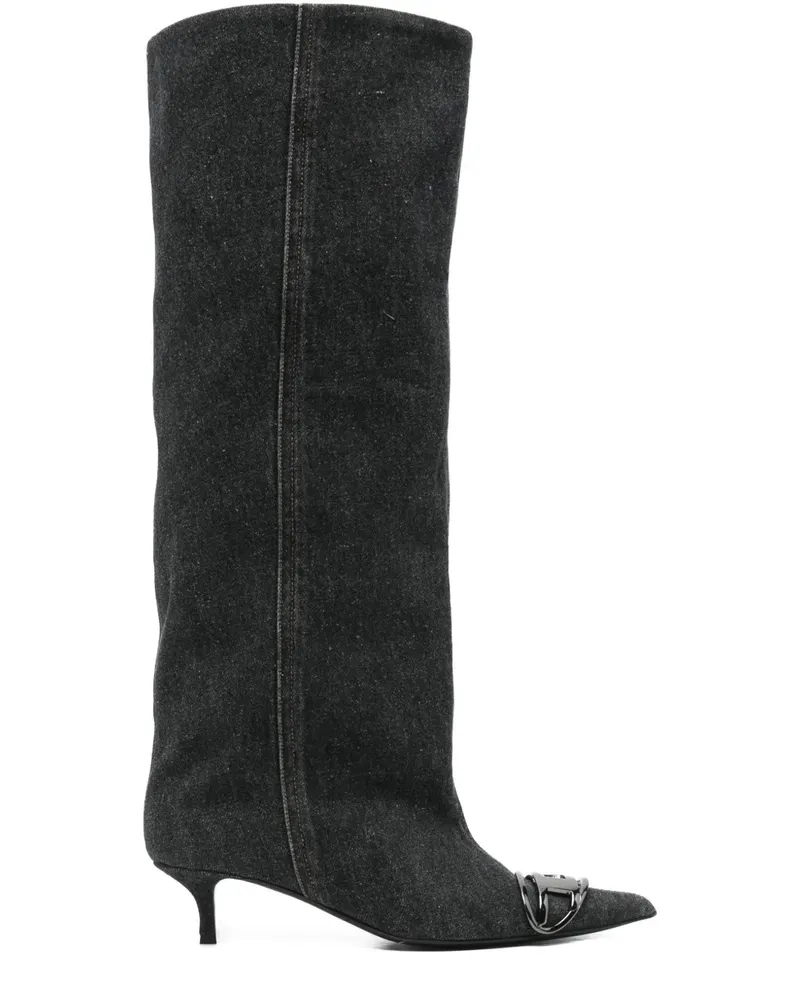 Diesel 50mm D-Venus logo-detail boots - Blau Blau